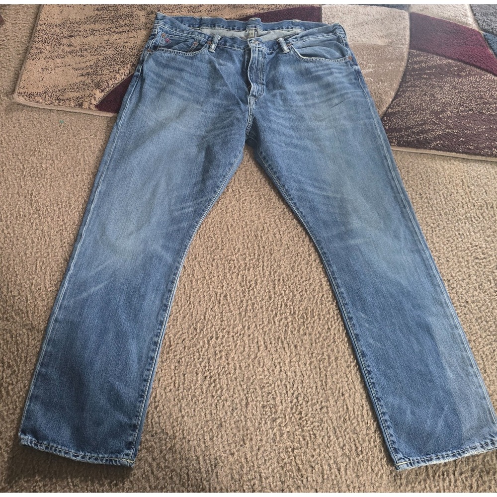 Polo Ralph Lauren Hampton Straight Jeans Mens 38x30 Medium Wash Blue Denim RL